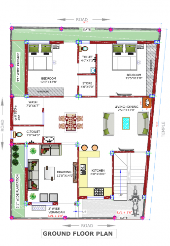 32x46 Floor Plan