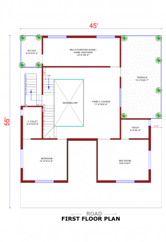 45x55 House Plan 2475 Sq Ft Home Plan Elevation Desig - vrogue.co