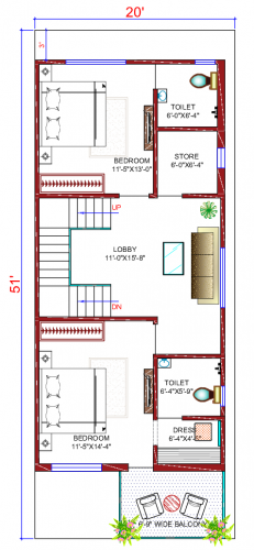 20x51 Floor Plan
