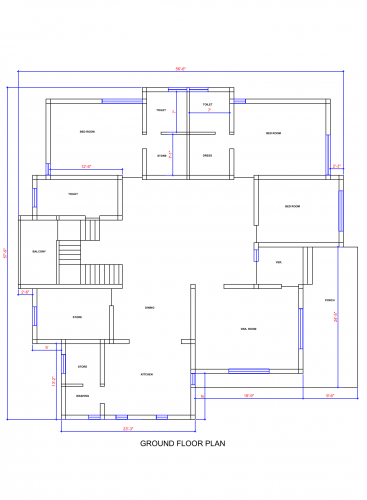 54x59 Floor Plan