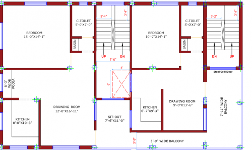 Triplex floor plan