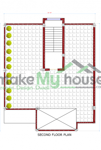 37*37 House plan, 1369 SqFt Floor Plan duplex Home Design- 6148