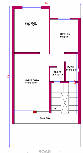 floor plan with lawn