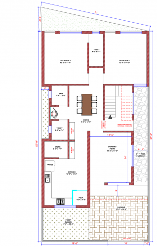 double storey house plan