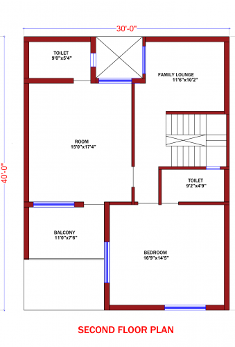 30x40 House Plan