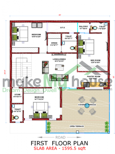 120*135 House plan, 16200 SqFt Floor Plan duplex Home Design- 8310