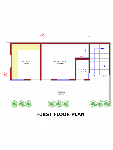 20x25 Floor Plan