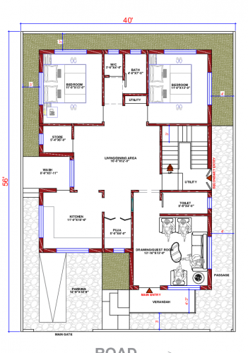 2 storey house layout plan
