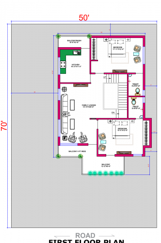 50x70 Floor Plan