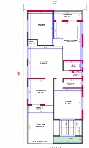2 floor house plan