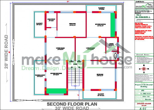 G+2 house design