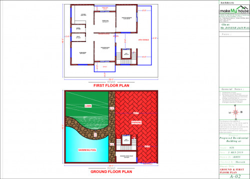 Triplex Floor Plan Exterior Elevation Design