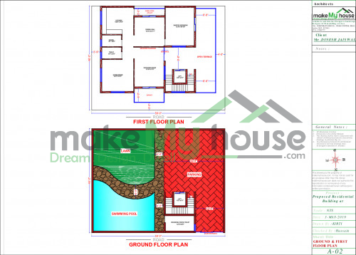 Triplex Floor Plan Exterior Elevation Design