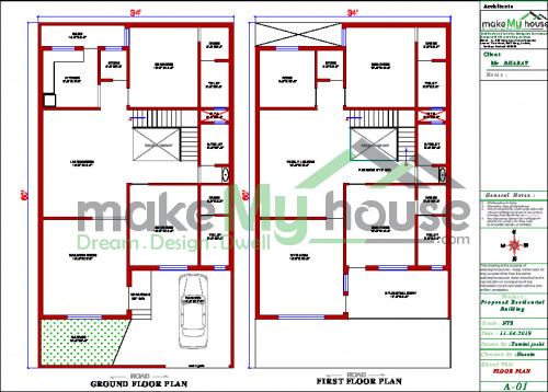 34x60 Floor Plan