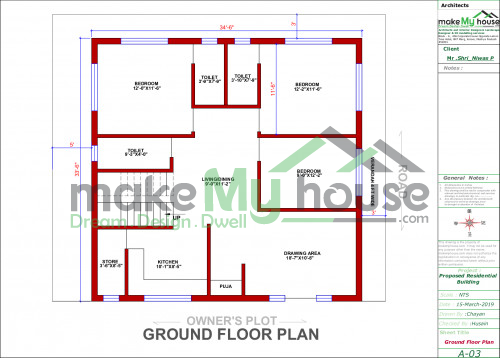 Buy 35x32 House Plan 35 By 32 Front Elevation Design 11sqrft Home Naksha