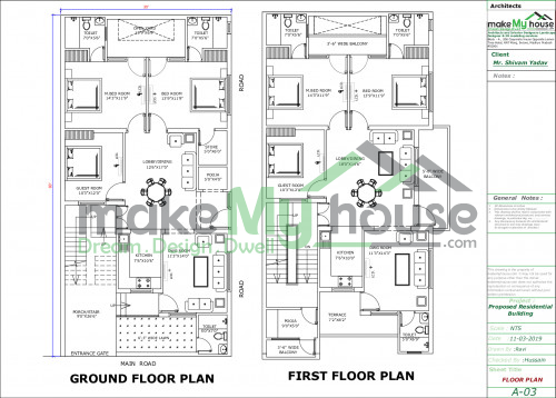 2 floor house plan