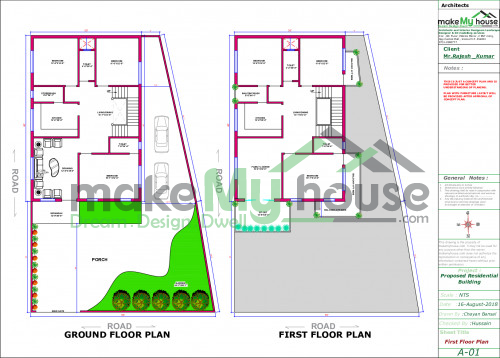 2 floor house plan