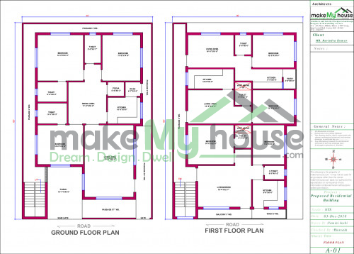 40x60 Home Plan 2400 Sqft Home Design 3 Story Floor Plan