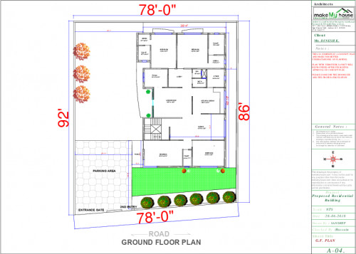 78x86 Floor Plan