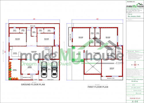 G+1 house design