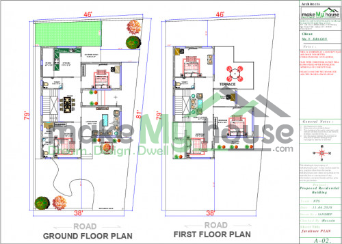 double storey house plan 