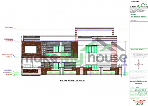 elevation design double floor