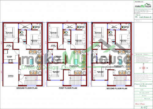 Triplex floor plan