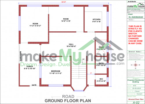 40x30 House Plan