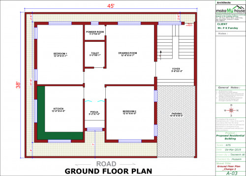 45x38 House Plan