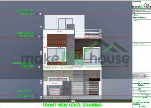 Duplex 2d Front View Elevation