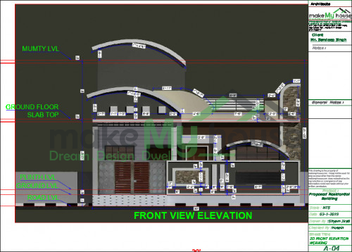 elevation design double floor