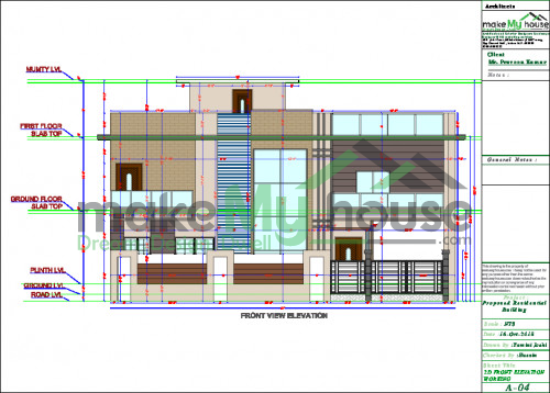 2 storey house design with rooftop