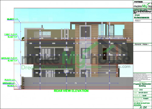 double storey house plan