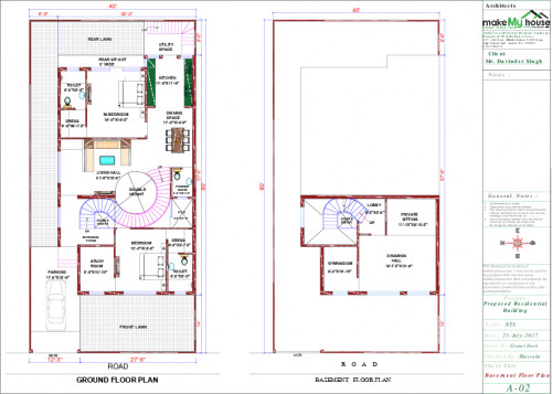 40x50 House Plan