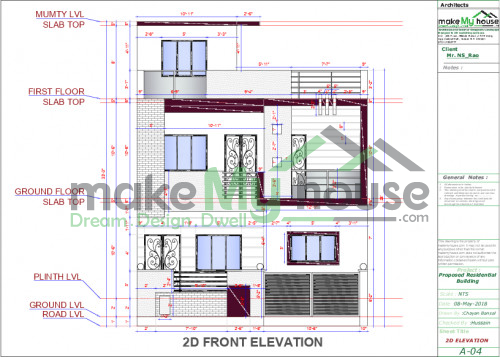 double storey house plan