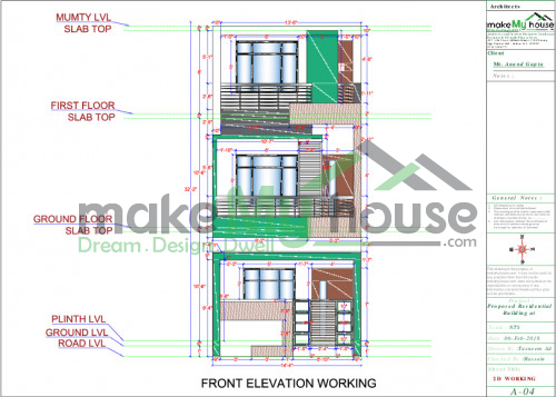 Buy 14x60 House Plan 14 By 60 Front Elevation Design 840sqrft Home Naksha