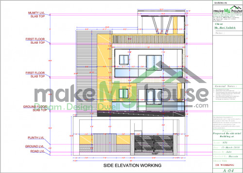 elevation design with tiles