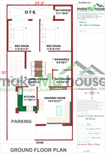 Buy 24x50 House Plan 24 By 50 Front Elevation Design 10sqrft Home Naksha