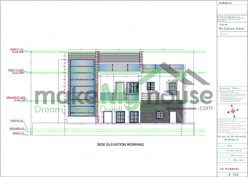 modern house plan elevation