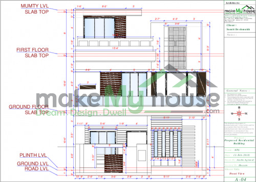 Buy 25x40 House Plan 25 By 40 Front Elevation Design 1000sqrft Home Naksha