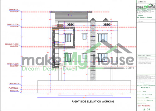 modern house plan elevation