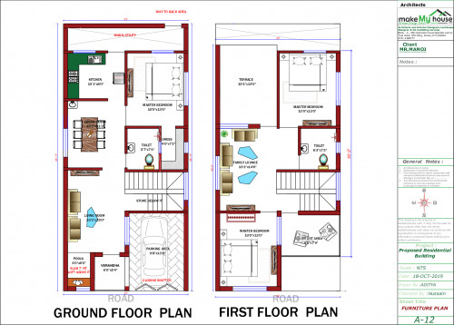 22x45 Floor Plan