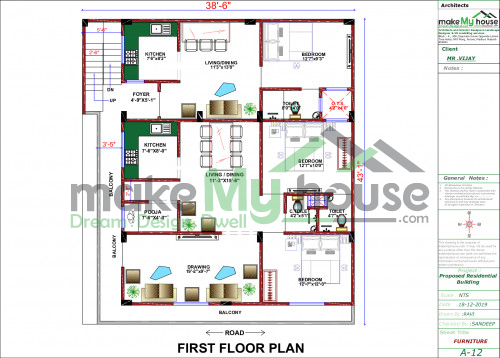 modern house plan elevation