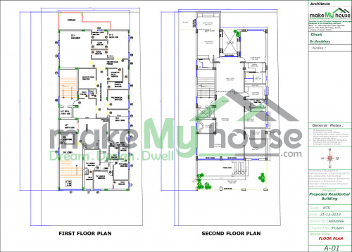 19800 Sqft House Plan with Vastu Compliance