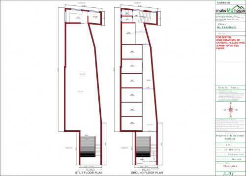 21x72 7 Bedroom House Design