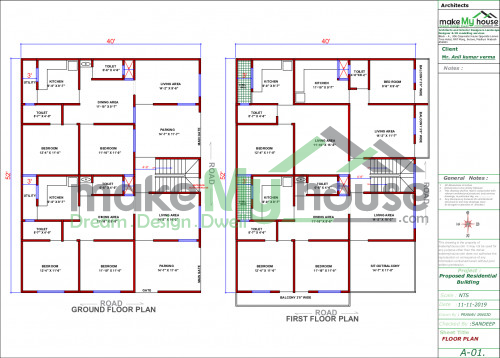 40X52 Floor Plan