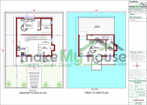 40X52 Floor Plan