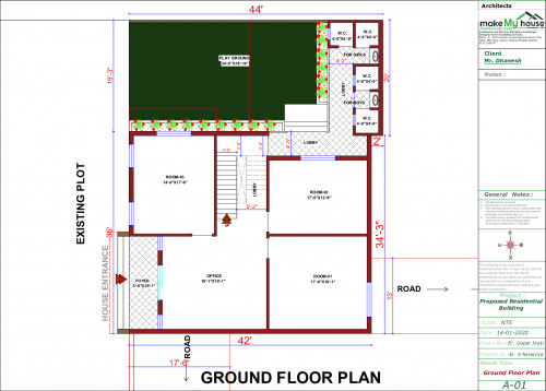 44x34 Floor Plan