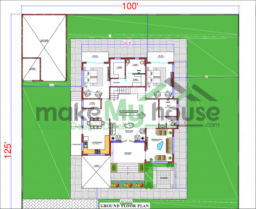 100x125 Floor Plan