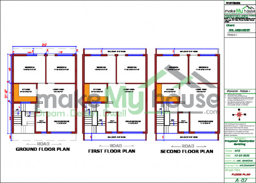 25x45 Floor Plan